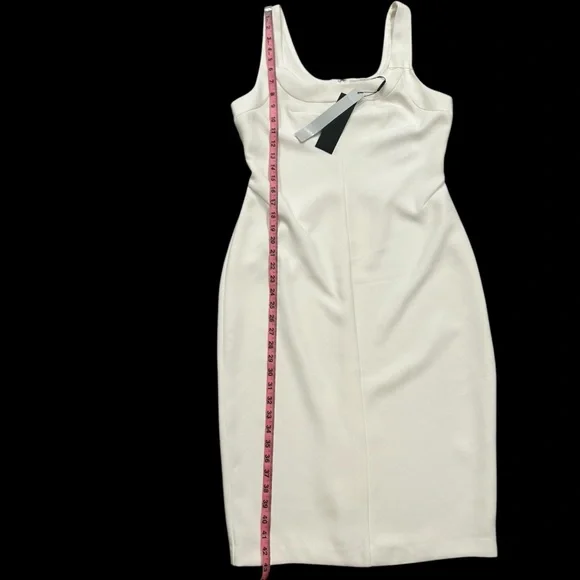 NWT Halston Cora Fitted Midi Sheath Dress - Picture 6 of 8